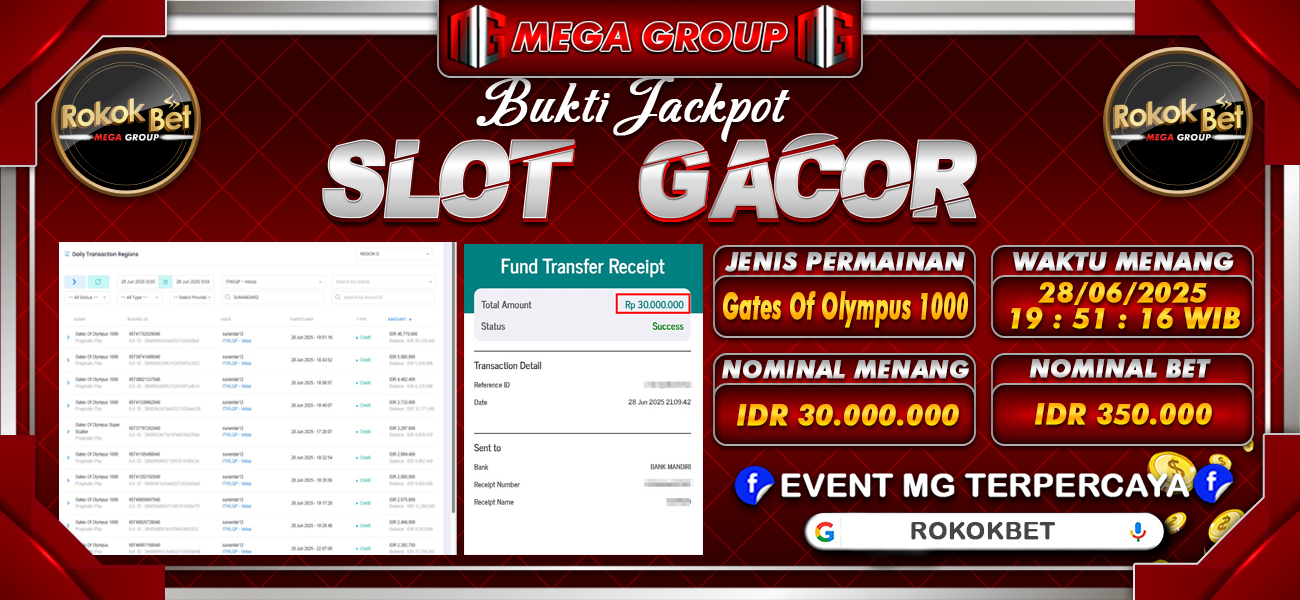 Bukti JP situs Rokokbet hari Minggu, 29 Juni 2025