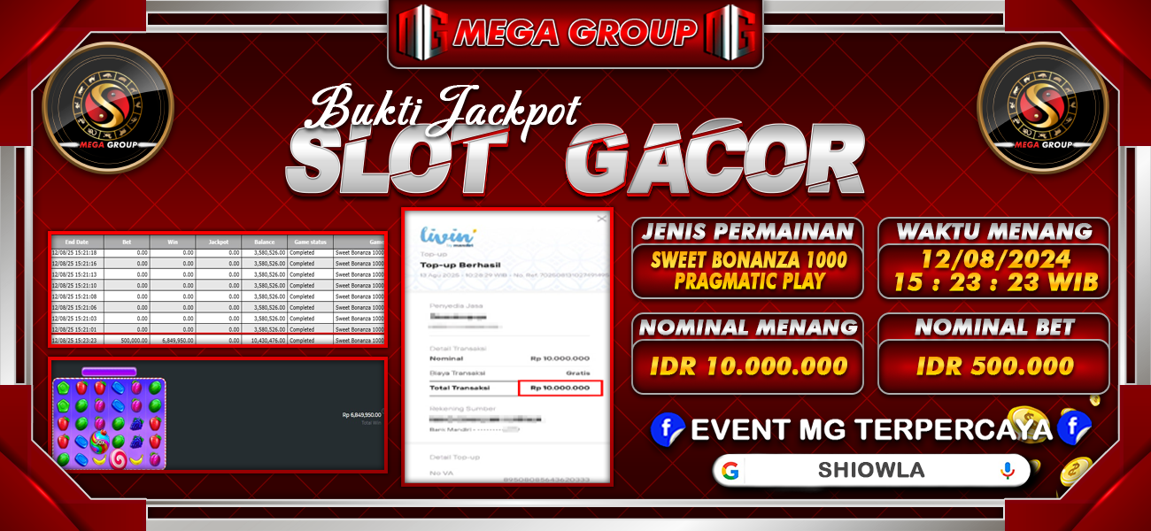 Bukti JP situs Shiowla hari Rabu, 13 Agustus 2025