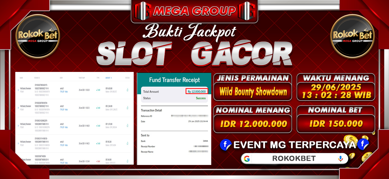Bukti JP situs Rokokbet hari Minggu, 29 Juni 2025