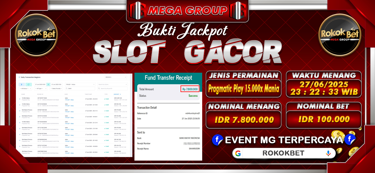 Bukti JP situs Rokokbet hari Sabtu, 28 Juni 2025