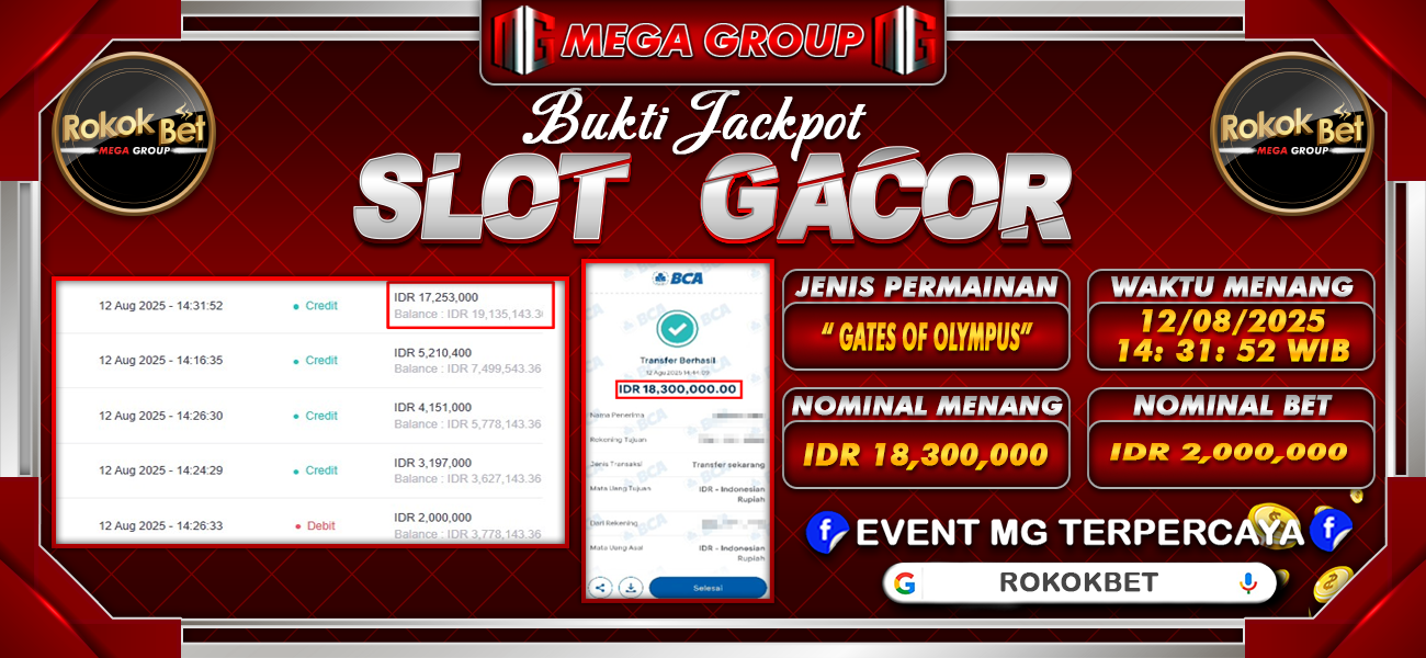 Bukti JP situs Rokokbet hari Selasa, 12 Agustus 2025