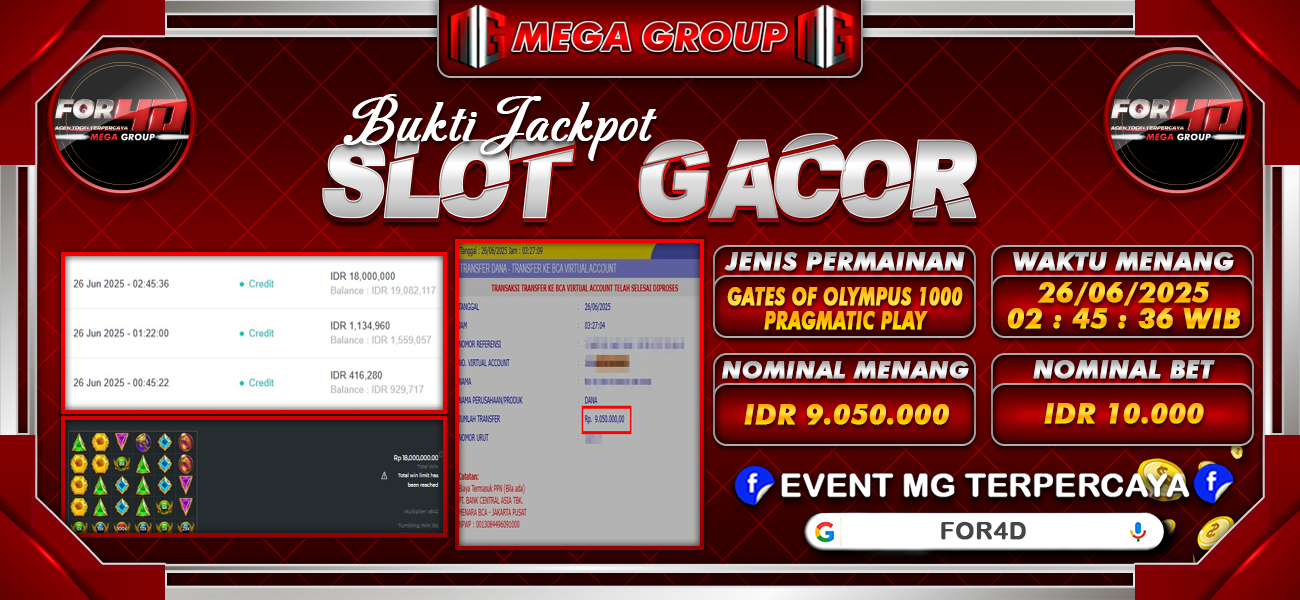 Bukti JP situs For4D hari Sabtu, 28 Juni 2025