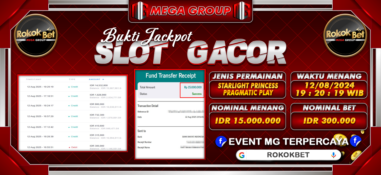 Bukti JP situs Rokokbet hari Selasa, 12 Agustus 2025