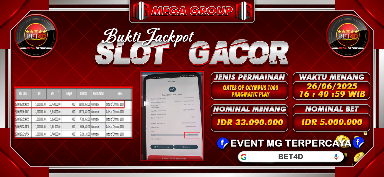Bukti JP situs Okewla hari Sabtu, 28 Juni 2025