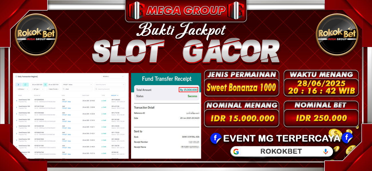 Bukti JP situs Rokokbet hari Minggu, 29 Juni 2025